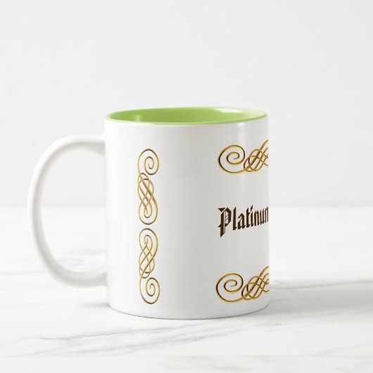 Platinum Jubilee 2022 Gold Tweekleurige Koffiemok (Links)