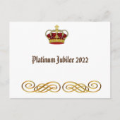 Platinum Jubilee 2022 Kroon Briefkaart (Voorkant)