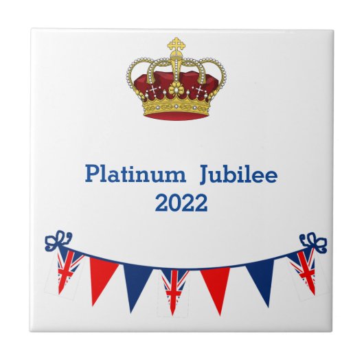 Platinum Jubilee 2022 Tegeltje (Voorkant)
