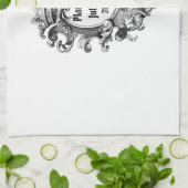 Platinum Jubilee 2022 Zwart-wit Theedoek (Gevouwen)