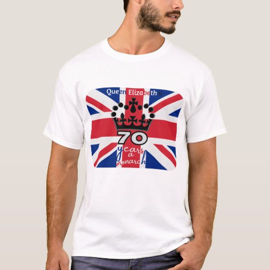 Platinum Jubilee - 70 jaar als monarch T-Shirt (Voorkant)