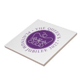 Platinum Jubilee Ceramic Tile van koningin Tegeltje (Zijkant)