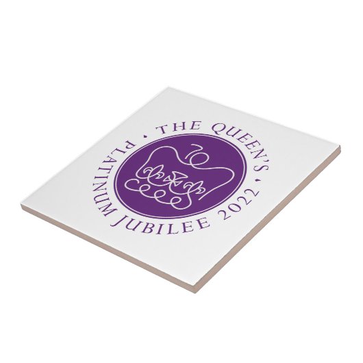 Platinum Jubilee Ceramic Tile van koningin Tegeltje (Zijkant)
