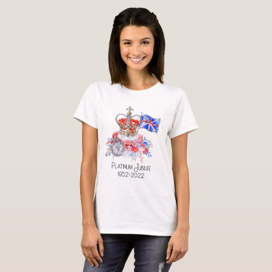 Platinum Jubilee crown T-shirt (Voorkant volledig)