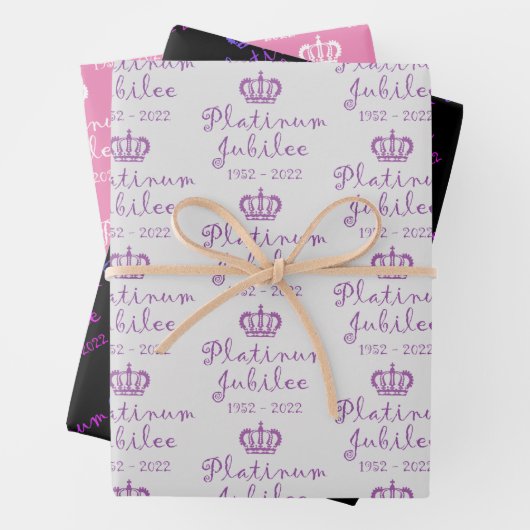 Platinum Jubilee Monarchy Wrapping Paper Sheet Set (In situ)