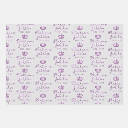 Platinum Jubilee Monarchy Wrapping Paper Sheet Set (Voorkant)