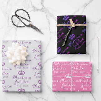 Platinum Jubilee Monarchy Wrapping Paper Sheet Set