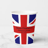 Platinum Jubilee. Papieren Bekers (Achterkant)