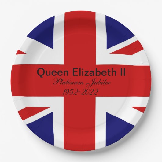 Platinum Jubilee. Papieren Bordje (Voorkant)