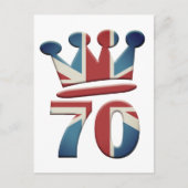 Platinum Jubilee Queen Elizabeth 70 jaar Briefkaart (Voorkant)
