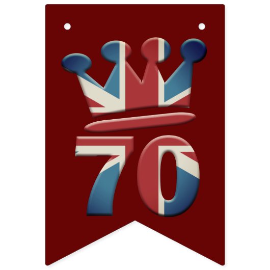 Platinum Jubilee Queen Elizabeth 70 jaar Bunting Vlaggetjes (Tweede vlag)