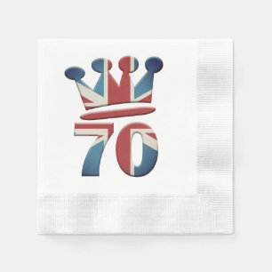 Platinum Jubilee Queen Elizabeth 70 jaar Napkins Servet