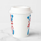 Platinum Jubilee Queen Elizabeth 70 jaar Papieren Bekers (Rechts)