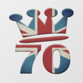 Platinum Jubilee Queen Elizabeth 70 jaar Raamsticker (Vel)