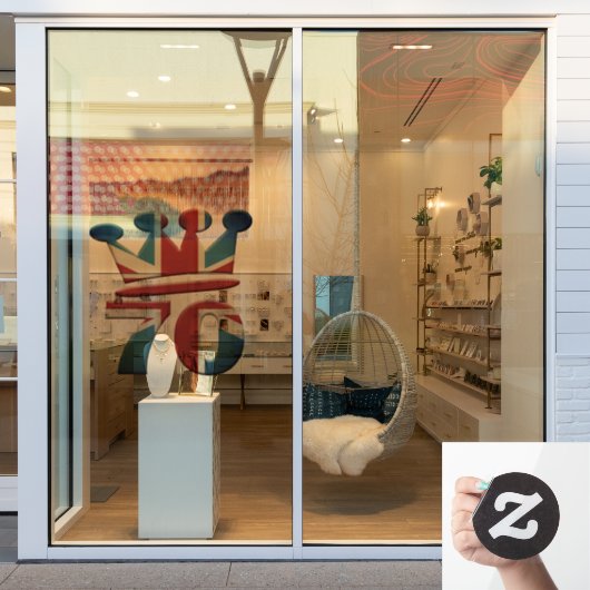 Platinum Jubilee Queen Elizabeth 70 jaar Raamsticker (Winkelraam)