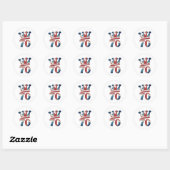 Platinum Jubilee Queen Elizabeth 70 jaar Ronde Sticker (Vel)
