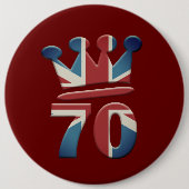 Platinum Jubilee Queen Elizabeth 70 years Button (Voorkant)