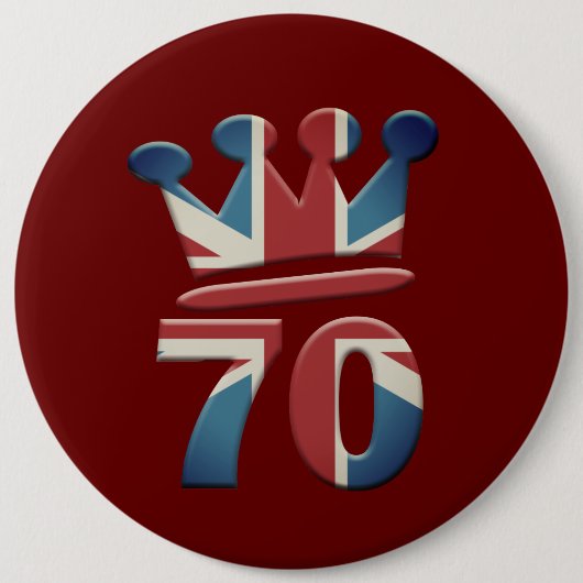Platinum Jubilee Queen Elizabeth 70 years Button (Voorkant)