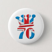 Platinum Jubilee Queen Elizabeth 70 years Ronde Button 5,7 Cm (Voorkant)