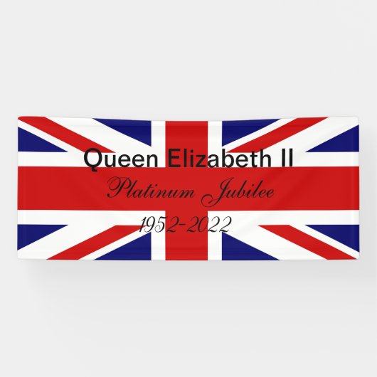 Platinum Jubilee. Spandoek (Horizontaal)