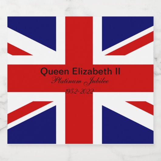 Platinum Jubilee. Sparkling Wijnetiket (Enkel label)