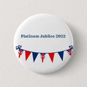 Platinum Jubileum 2022 Knop Ronde Button 5,7 Cm