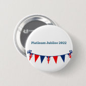 Platinum Jubileum 2022 Knop Ronde Button 5,7 Cm (Voorkant /achterkant)