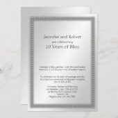 Platinum Leaf 20e huwelijksjubileum Kaart (Voorkant / Achterkant)