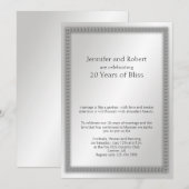 Platinum Leaf 20e trouwjubileum Kaart (Voorkant / Achterkant)