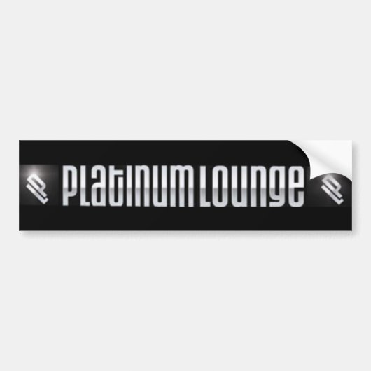 Platinum Lounge Bumpersticker (zwart) (Voorkant)