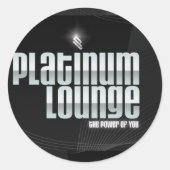 Platinum Lounge Sticker (zwart) (Voorkant)