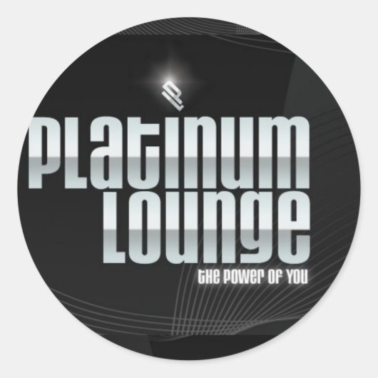 Platinum Lounge Sticker (zwart) (Voorkant)