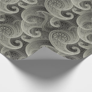 Platinum Paisley Timeless Pattern Cadeaupapier