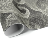 Platinum Paisley Timeless Pattern Cadeaupapier (Rol Hoek)