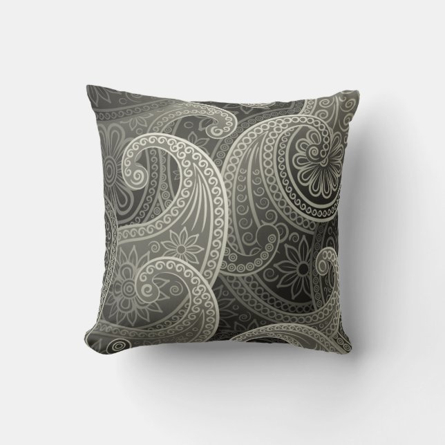 Platinum Paisley Timeless Pattern Kussen (Voorkant)