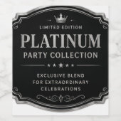 Platinum Party Collection Premium Drink Etiket Des (Enkel label)