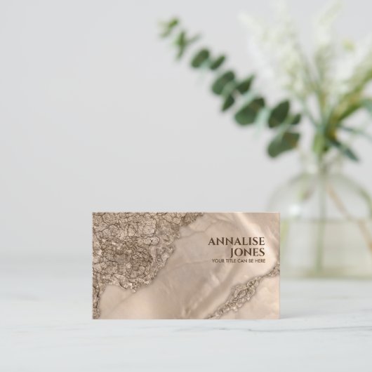 Platinum Pearl gemengd media abstract Visitekaartje (Staand voorkant)