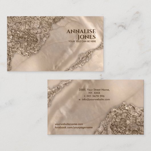 Platinum Pearl gemengd media abstract Visitekaartje (Voorkant / Achterkant)