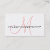 Platinum Pink Black Monogram Visitekaartje (Achterkant)