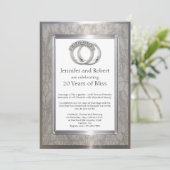 Platinum Ringen 20e Huwelijksverjaardag Kaart (Staand voorkant)