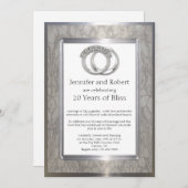 Platinum Ringen 20e Huwelijksverjaardag Kaart (Voorkant / Achterkant)