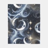 Platinum Silver Celestial Moon Blanket – Luxury Se Fleece Deken (Voorkant)