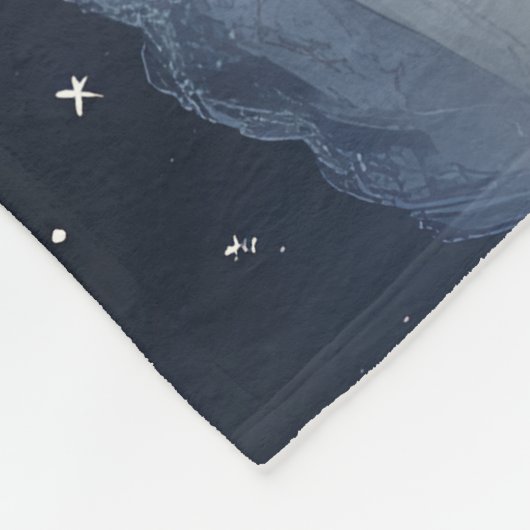 Platinum Silver Celestial Moon Blanket – Luxury Se Fleece Deken (Hoek)