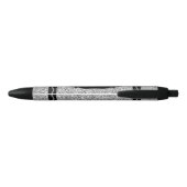 Platinum Silver Glitter Crayon Zwarte Inkt Pen (Achterkant)
