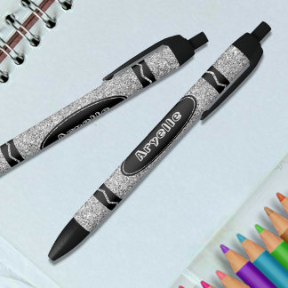 Platinum Silver Glitter Crayon Zwarte Inkt Pen