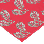 Platinum Silver Holly Table Runner Korte Tafelloper (Hoek)