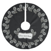 Platinum Silver Holly Tree Skirt Kerstboom Rok (Voorkant)