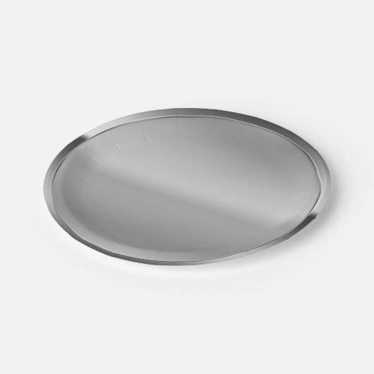 Platinum Silver Shine gepersonaliseerde aangepaste Papieren Bordje (Gekanteld)