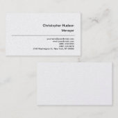 Platinum Simple Plain Manager-Visitekaartje Visitekaartje (Voorkant / Achterkant)