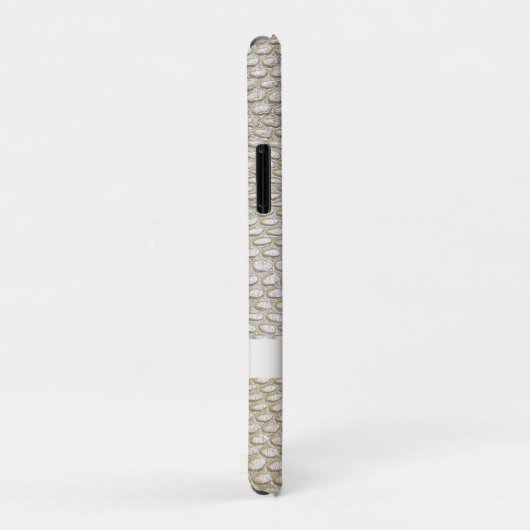 Platinum Snakeskin digitaal leder Titaniummetaal Case-Mate iPhone Case (Achterkant/rechts)